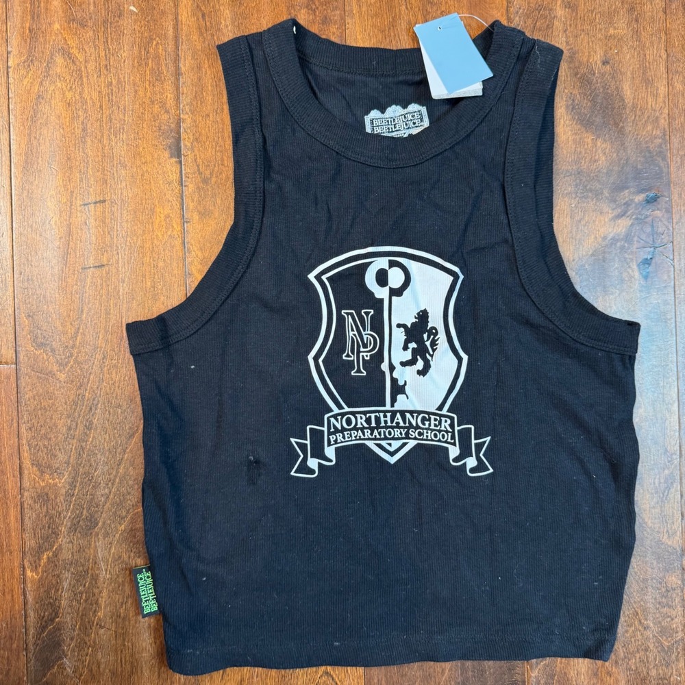 Beetlejuice Beetlejuice Northanger Preparatory School Graphic Tank‎ Top Black LG